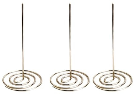 3 Piezas Soporte para Recibos, Tira de Soporte de Boleto de Restaurante, Titular Del Recibo, Memo de Metal Papel Carpeta Enchufar Acero Inoxidable Oficina Memorándum