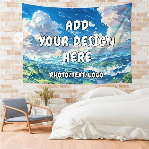 SHROUDEX Personalisierte Wandteppich, Individuell Wandteppich Mit Eigenem Foto Groß Größen, Benutzerdefinierter Wandteppich für Schlafzimmer Wohnzimmer Home Decoration (A,150x100cm)