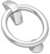 Hardware Solutions - Battente ad anello per porta, cromato satinato, 110 x 143 mm