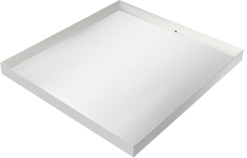 Bac de récupération en acier inoxydable pour machine à laver, bac de récupération de l'eau, protection contre les fuites 81 x 76 x 6,3 cm