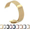 ZLZKJS Edelstahl Mesh Uhrenarmband, 14mm 16mm 18mm 20mm 22mm 24mm Magnetverschluss Smartwatch Schnellverschluss Metall Ersatz Armband für Damen Herren Watch Uhren Ersatzband (Gold, 18mm)