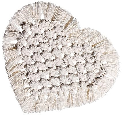 HOLIDYOYO Tappetino Da Tavola Intrecciato A Forma Di Cuore Elegante Sottopiatto Per Lisolamento Termico Della Cucina