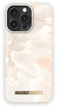 IDEAL OF SWEDEN Printed iPhone 15 Pro Max Case - Rose Pearls Marble Design, Thin & Lightweight Case, Shockproof & Stylish and Durable for Optimal Protection in Everyday Life