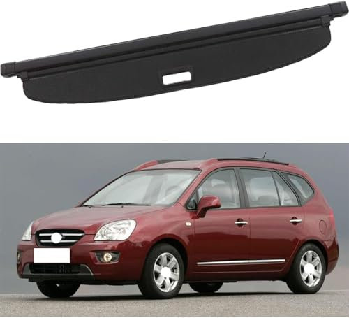 PAPEP Auto Hintere Kofferraum Hutablage für Kia Carens 5 Seats 2006-2011, Ausziehbar Kofferraum Schutz Abdeckung Gepäckträger Frachtabdeckungen Zubehör