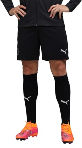 PUMA Manchester City FC Men's Training Shorts with Pockets 25/26, Black (Black x Silver), 3XL