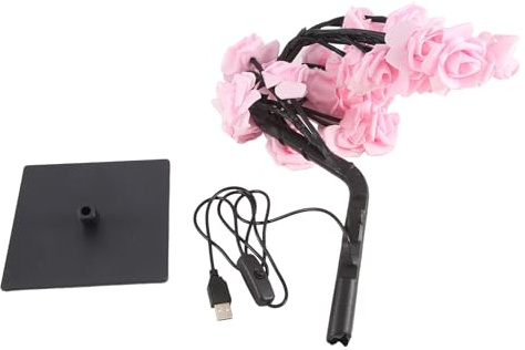 Pqahffowr LED Rose Flower Lamp, USB Christmas Tree Night Lights, Perfect for Parties, Weddings, Bedrooms C
