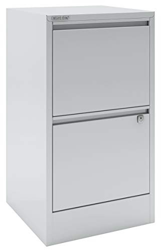 Bisley Home Filer, 2 HR-Schubladen, Metall, 645 Lichtgrau, 40 x 41.3 x 67.2 cm