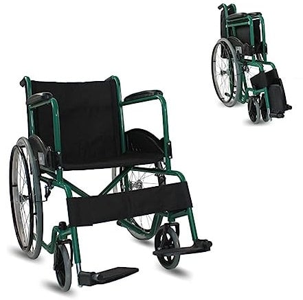 Mobiclinic®, Rollstuhl klappbare, Selbstfahrer, Faltbar, Alcazaba, Sitz 46 cm, Bordsteinüberwindungssystem, Gepolsterte armlehnen, Fußstützen, Anti-plattreifen, Bremsen an den rädern