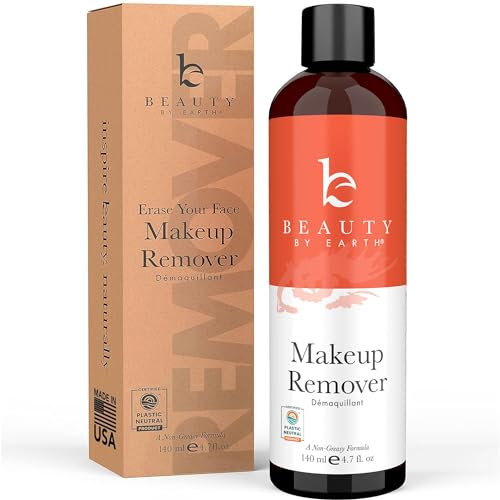 Beauty By Earth Démaquillant; Avec les ingrédients naturels et biologiques; Doux, sans huile ultra léger liquide pour démontage facile et le nettoyage des yeux ou le visage Make Up