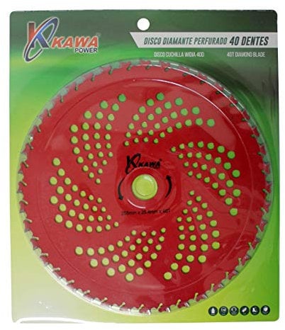 Kawapower - Disco cuchilla de Widia con 40 puntas para desbrozadora