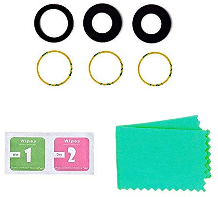 2 Pezzi Lente Glass Vetro Camera Posteriore di Ricambio Compatibile con iPhone 11 PRO, 11 PRO Max con Adesivo Sostituzione Obiettivo