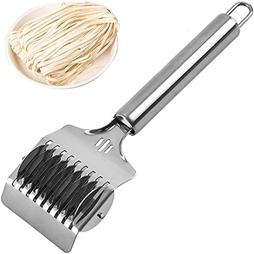 Nudelschneider, Edelstahl Manuelle Nudel-Roller Teigschneider Pasta Spaghetti Maker Knoblauch Ingwer Herb Fleischwolf Küche Kochen Werkzeuge