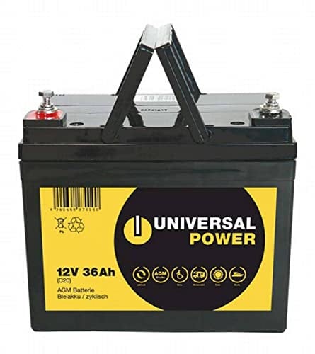 Universal Power 12-36 12V 36Ah AGM Batterie Bleiakku für E-Mobile zyklisch