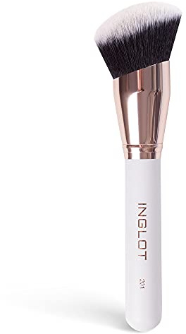 Inglot PlayInn Makeup Brush, Universalpinsel, zum Auftragen von Eyeliner, Losem und Gepresstem Lidschatten, zum Auftragen von Kosmetika in Creme, von Präzisen Mustern Beim Künstlerischen Make-up, 201