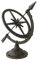 Woodside Decorative Garden Table Sundial, Traditional Antique Cast Iron Outdoor Accessory