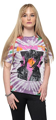 The Doors T Shirt Jim Beams Band Logo Official Unisex Purple Dye Wash L