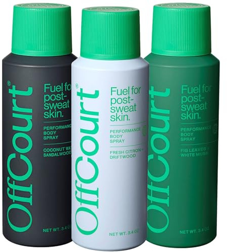 OffCourt Performance Body Spray - Three Premium Scents - 3.4 oz (3 Pack)
