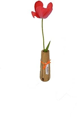 Holzvase - Blumenvase aus Holz - Vase - 18 cm Eiche Blumenvase Vase Holzdekoration Holzdeko Geschenk Muttertag Holzdekoration Trockenvase Eichenholz Unikat einzigartig Geschenksidee