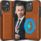 LOHASIC for iPhone 12 Pro Max Wallet Case, 6 Card Holder, Detachable Magnetic Back, Compatible with Mag-Safe, Vintage Leather Fancy Credit Slot Phone Cover for Men Women, 6.7 Inch - Brown