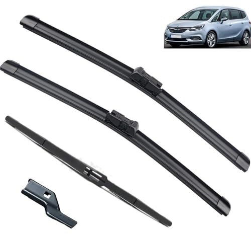 3-teiliges Scheibenwischer-Set for vorne und hinten, kompatibel mit Opel Zafira Tourer C 2012–2020, Windschutzscheibe, Windschutzscheibe, Fenster, 76,2 cm + 71,1 cm + 35,6 cm