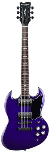 WestCreek Guitars RACER E-Gitarre, Double Cut Electric Guitar, Mahagoni Körper, Palisander Griffbrett, Hals Ahorn, Knochen Nuss, 22 Bünde