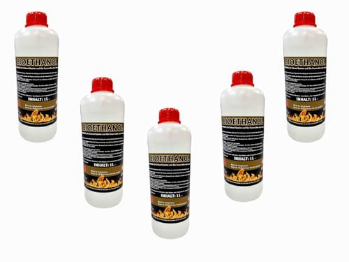 Bioethanol 5L 96.6% Premium Ethanol Kaminethanol Brennstoff Bioethanolkamin Tischkamin Wandkamin Kamin