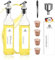 SIAZIH Ölspender Glas 500ml, 2 Ölflasche mit Ausgießer(silbrig), Olivenöl Flasche mit Stilvolle Weiße DIY-Etiketten, Öl und Essigspender, Ölflaschen zum Befüllen für BBQ und Kochen