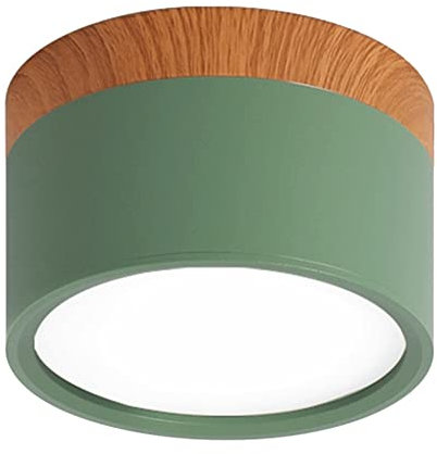 Deckenlampe COB-Strahler Deckenstrahler LED-Aufbau-Downlights in der Nähe der Decke Beleuchtungskörper for Flur, Galerie, Korridor, Galerie, Küche, Wohnzimmer ( Color : 12W-Green , Size : 7.2CM-3000k