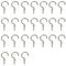 Aoktorkit 20Pcs Screw Hooks 1-3/4 Inch Ceiling Hooks Carbon Steel Cup Hooks Brass Plated Screw in Hooks for Hanging Plants Cups Arts Decorations, Gold
