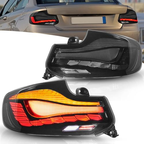 VLAND Rückleuchten Kompatibel für 2er F22 F23 F87 M2 2014-2021, Mit E-Prüfzeichen,1 Satz (Schwarz)