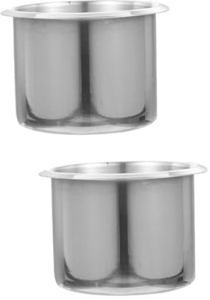 JECOMPRIS 2 Pièces Porte-gobelet en Acier Inoxydable Insert De Porte-gobelet De Canapé Inserts De Porte-gobelet De Canapé Porte-gobelet en Métal Porte-Boissons pour Pupitre Auto Individuel