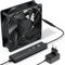 upHere gaming Ventilateur PC 120mm,120 x 38mm Ventilateur PC 220V Ultra Silencieux,AC Ventilateur 12V Double Roller Ball,avec Contrôleur de Vitesse,Cinq Réglable,pour PC/Playstation/TV Box, D1K1
