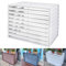 Klimaanlage Abdeckung aus Aluminium mit Einer Oberen Abdeckung, Klimaanlagenzaun für Außengeräte, Blumenregal Fensterläden, Zum Schutz Draußen, Um Die Klimaanlage zu Verstecken ( Color : Wit , Size :