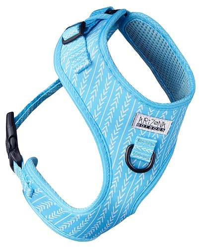 Hundegeschirr für große Hunde | Arizona Hotdogs Softgeschirr Bubble Gum | Blau (L)