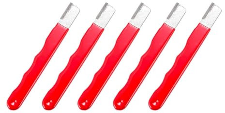 Breeshy Tragbares Schärfgerät, stumpfe Klinge für Rasenmäher, Schärfgerät für Gartengeräte, vielseitig einsetzbar, Messerschärfer, roter