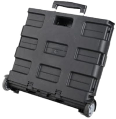 Rolling Crate on Wheels Storage Bin with Wheels and Pull Handle Foldable Utility Cart Folding Cart for Teachers Sundries Book