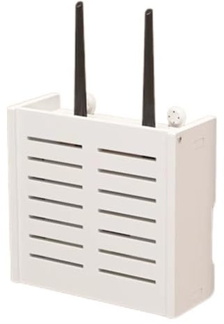 Wireless WiFi Router Aufbewahrungsbox Ohne Bohren Kabel Router Aufbewahrungsbox Regal Wandbehänge Halterung Kabel Organizer TV Set-Top Box Wandaufbewahrung Dekorative Box(Blinds,22 * 8.5 * 20cm)