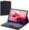 Funda para teclado Lenovo Tab P12 de 12,7 pulgadas, tableta 2023: teclado retroiluminado 3 zonas 7 colores para Lenovo Tab P12 12,7 – Teclado francés inalámbrico con soporte para lápiz capacitivo