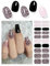 Wahrshei UV Gel Strips | 20 pcs Pink Leopard UV Gel Nagelfolie | Nagelfolie Selbstklebend | Gel Nail Stickers, Gellack Wraps für Nagel