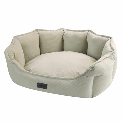 Nobby Komfort Bett oval Cordo beige 45 x 40 x 19 cm