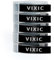 Vixic Prägegerät Etiketten kompatibel mit Dymo Prägeband 9mm Schwarz, Selbstklebendes 3D Omega Etikettenband Schwarz, Kunststoff-Prägeetiketten für Omega Junior Prägegerät, 5 Rollen
