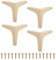 QUARKZMAN 4Pcs Pieds De Meuble en Métal, 5.12 Pouces Pieds De Meuble Triangulaires Lourds pour Remplacer Les Pieds De Commode pour Lit, Table, Armoire, Canapé Chaise(Chêne Blanc)