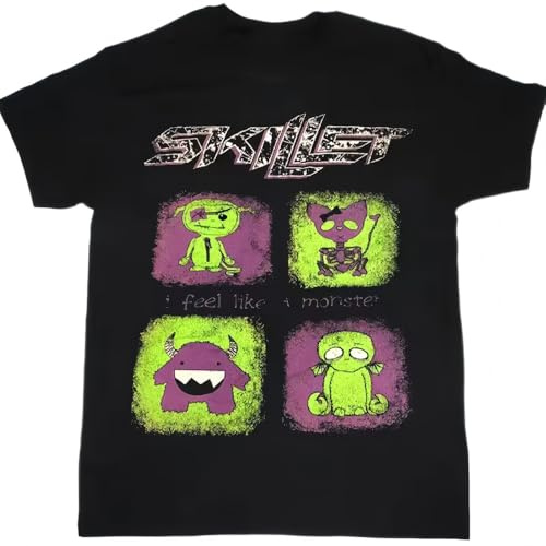 huUKH7HGT Skillet I Feel Like A Monster Album Music T-Shirt Black XL
