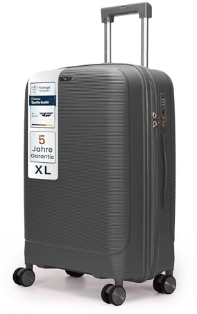 4FLY Leichter Hartschalen-Reisekoffer XL - Groß 75 cm (90L) – Großer Trolley Koffer mit TSA-Schloss, 4 Spinner-Doppelrollen & Aluminium-Teleskopgriff, Aufgabegepäck Reisegepäck
