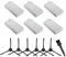 iAmoy Ersatzteile Kompatibel mit ILIFE ZACO V3 V3s V5 V5s V5s Pro V5x Roboter Staubsauger - 6 Filter + 6 Seitenbürsten (Links + Rechts), 12er Pack