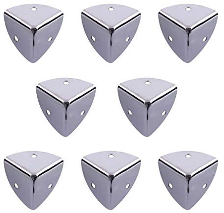 Tiazza Eckenschutz, Metalleisen, 3-seitig, für Möbel, Aluminiumkasten, klein, 8 Stück