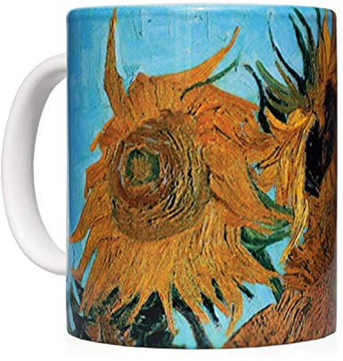 Tazza con stampa di opere d'arte Vaso con dodici girasoles Autor Van Gogh