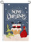 Shmbada Merry Christmas Gartenfahne aus Jute, doppelseitig, vertikal, für Garten und im Freien, Weihnachtsmann Kamin, dekorative Flagge Hof, Rasen, Veranda, Terrasse, Bauernhof, 31,7 x 45,7 cm