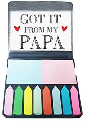 Haftnotizen mit Aufschrift Got It from My Papa, für Kinder, Vatergeschenk, farbige Seitenmarkierungsbox