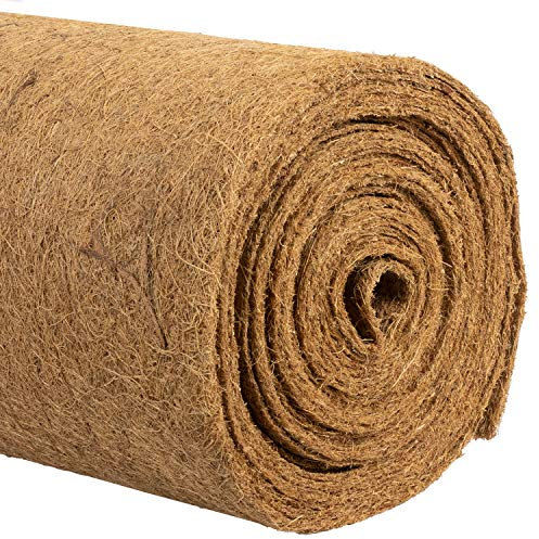 Woodside Coco Hanging Basket Liner, Garden Plant Pot Filler, 10m Bulk Roll 0.75m Width/outdoors